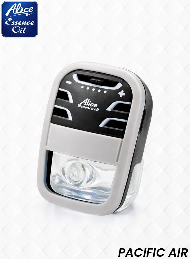 أليس معطر جو للسيارة من باسيفيك إير أليس إيسنس، يُثبّت على فتحات التهوية، يدوم طويلاً ويزيل الروائح الكريهة، مع تحكم بخمسة مستويات لشدة العطر وتركيبة منخفضة السمية، مناسب لجميع أنواع السيارات، يمنحك رائحة منعشة ومريحة داخل السيارة، بنفحات الأعشاب الخفيفة. - Image 1